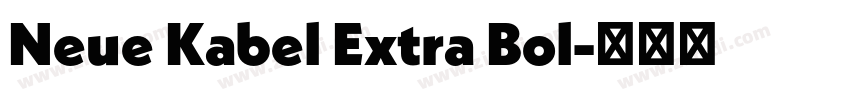 Neue Kabel Extra Bol字体转换